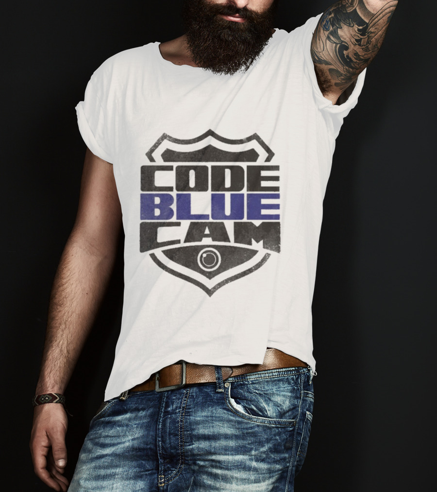 Code Blue Cam Badge Shield Emblem T-Shirt