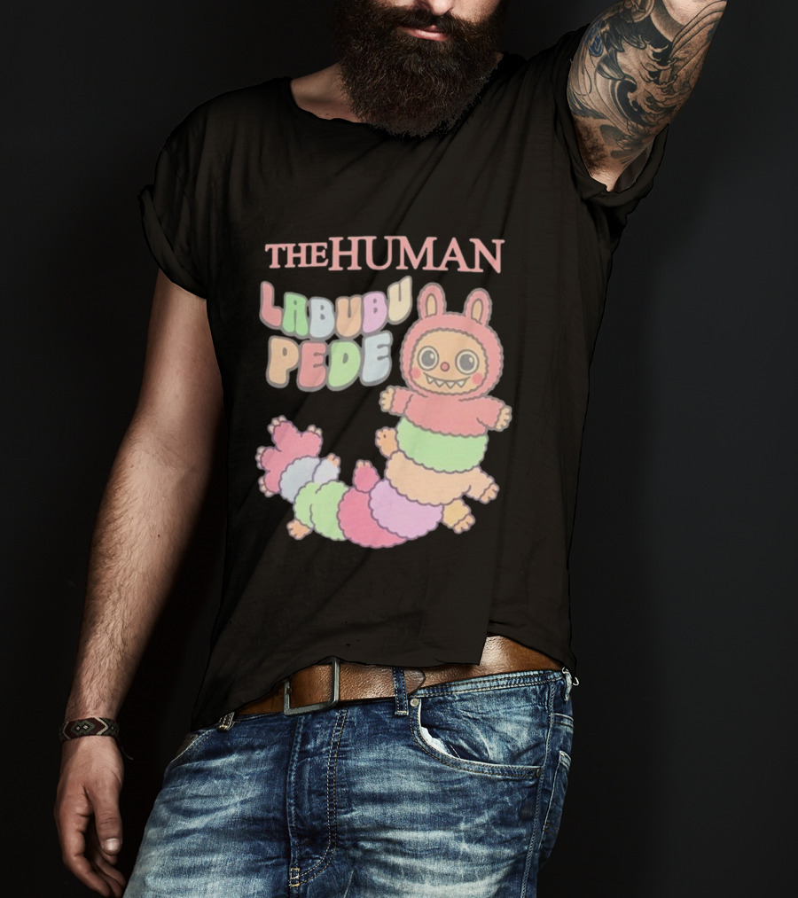 The Human Labubu Pede Pastel Cartoon Character Design T-Shirt