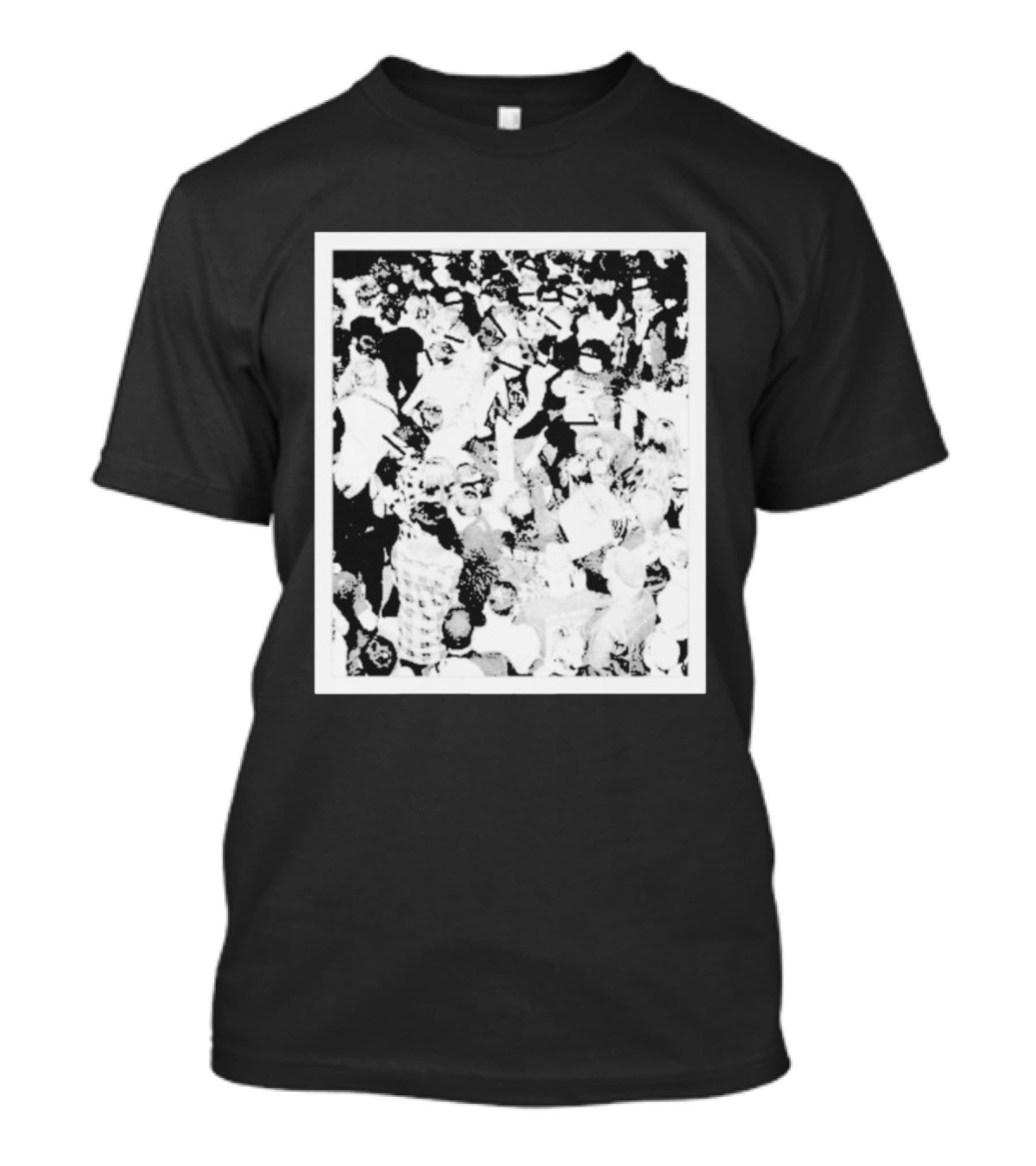 The Salt Shed Crowd Concert Gathering Black And White Photography T-Shirt