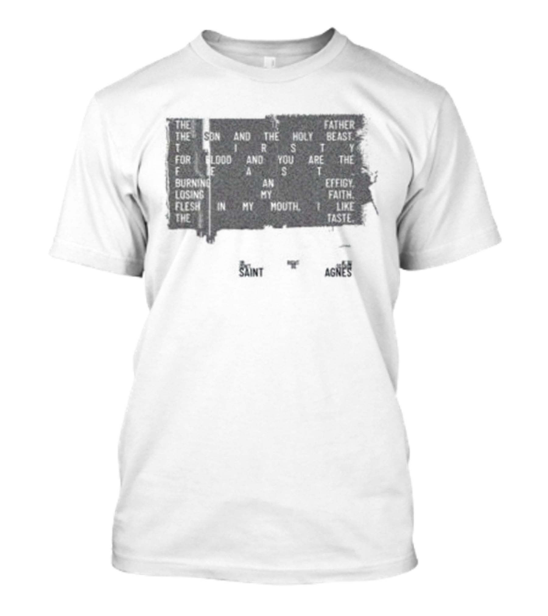 Saint Agnes My God Fearing Days Are Gone Black Tie T-Shirt