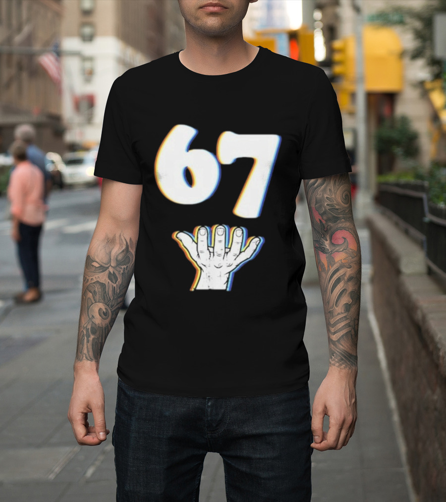 67 Meme Six Seven Hand Gesture T-Shirt