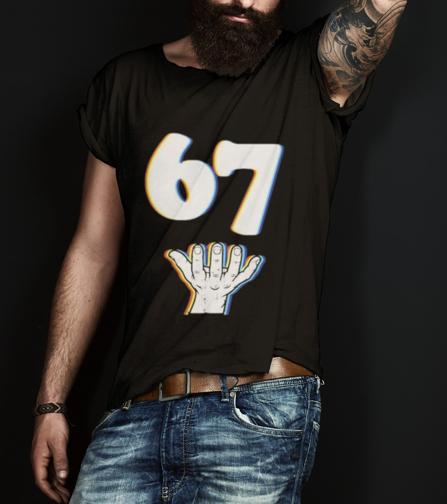67 Meme Six Seven Hand Gesture T-Shirt