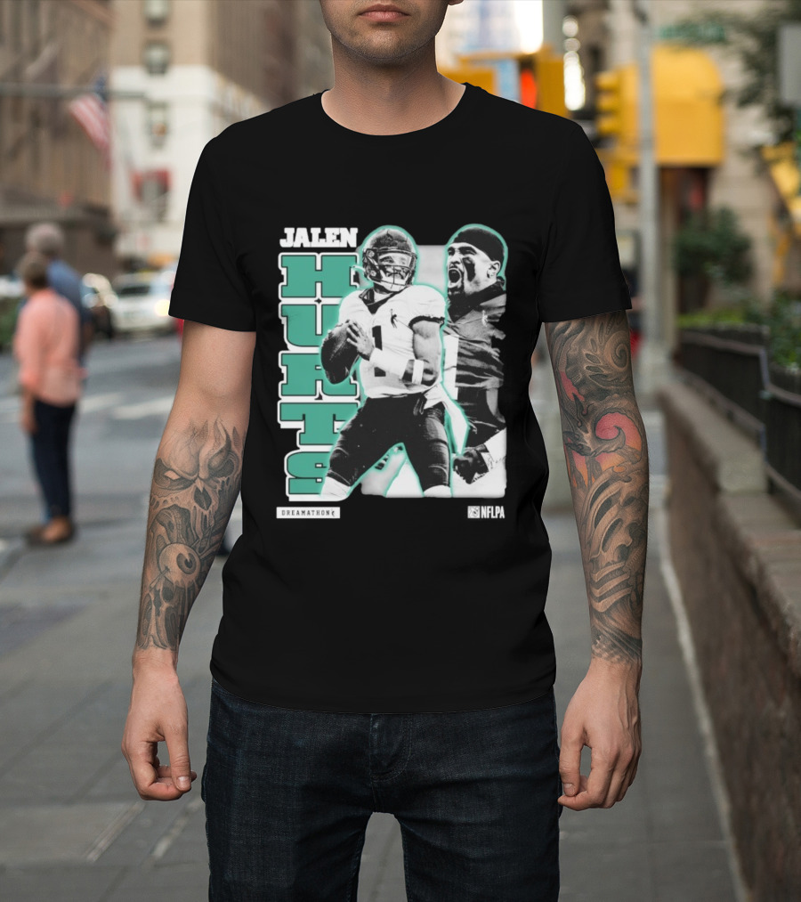 Jalen Hurts Dreamathon Philadelphia Eagles NFLPA Philly Football T-Shirt