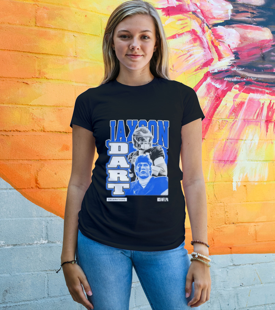 Jaxson Dart Dreamathon NFLPA Football Player Performance T-Shirt