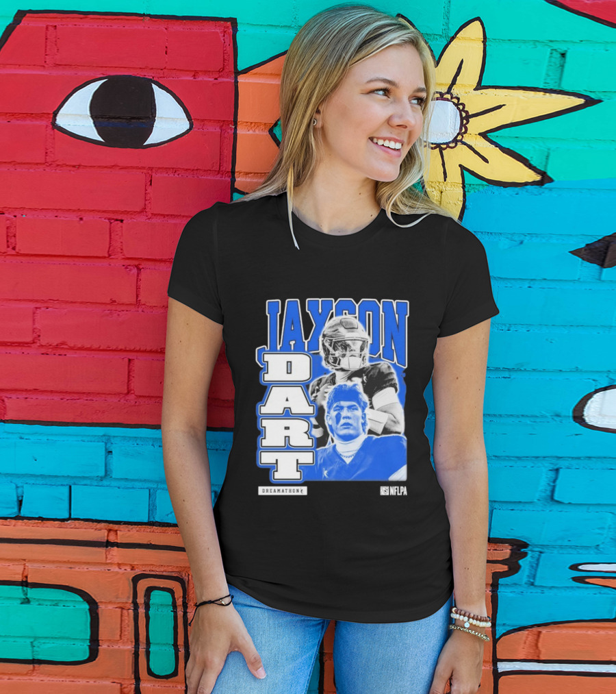 Jaxson Dart Dreamathon NFLPA Football Player Performance T-Shirt
