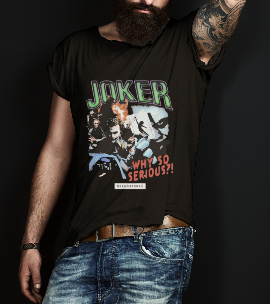 Joker Why So Serious Dreamathon Playing Card Artwork T-Shirt