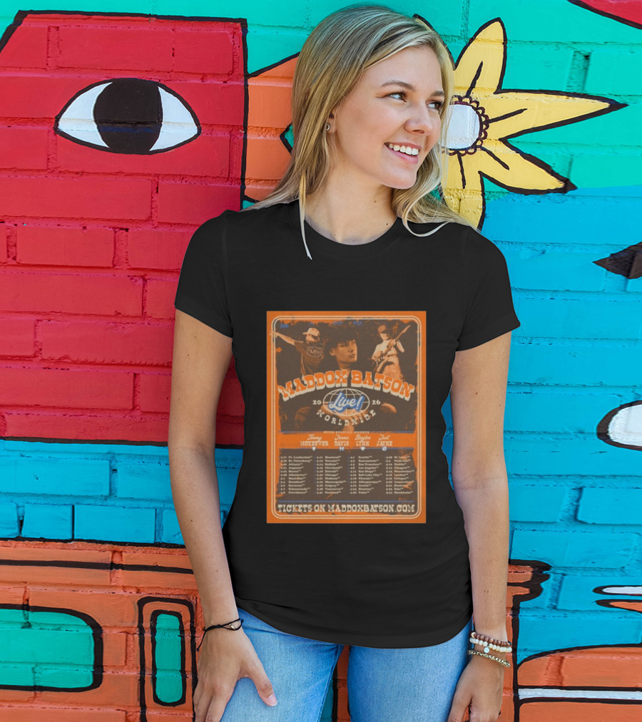 Maddox Batson Live Worldwide Tour 2026 With Special Guests Tommy McKiever Jenna Davis Baylee Lynn Jax Jayne T-Shirt