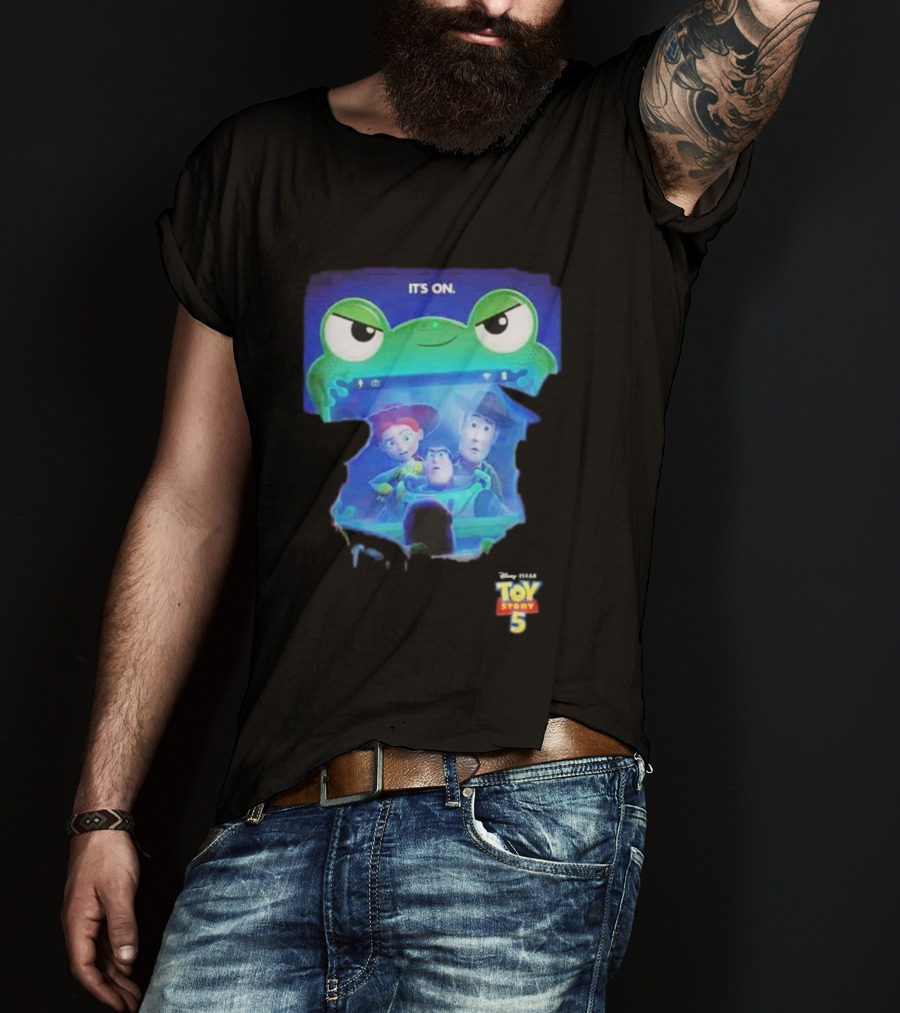 It's On Toy Story 5 In Theaters June 19 2026 Pixar Animation Film Promotion T-Shirt