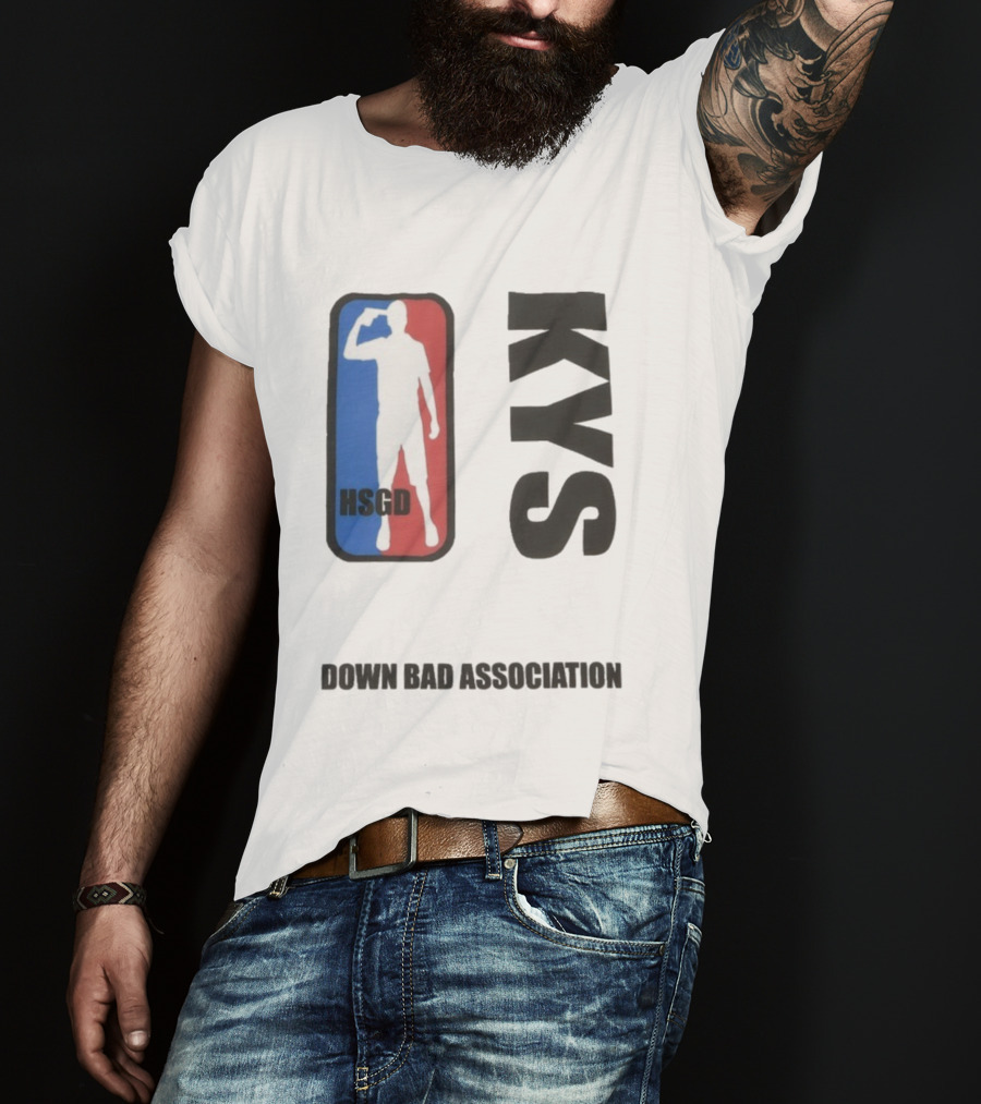 HSGD KYS Down Bad Association Logo Silhouette T-Shirt