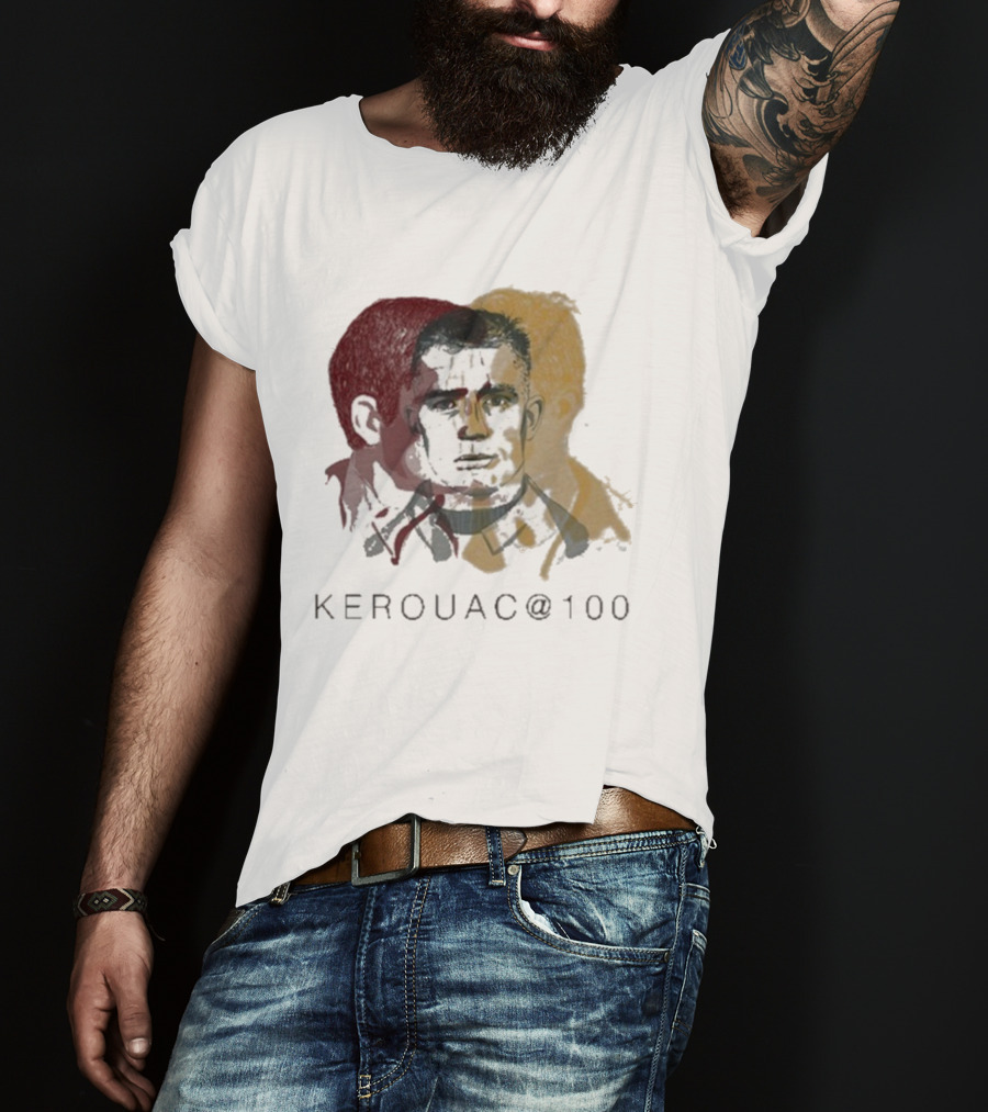 Kerouac @100 Profiles Literary Icon Centennial Tribute T-Shirt