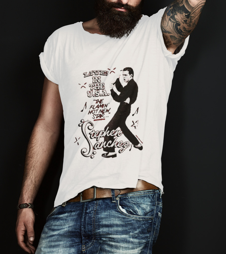 Stephen Sanchez Live In The USA Flamin’ Hot Star Retro Style T-Shirt