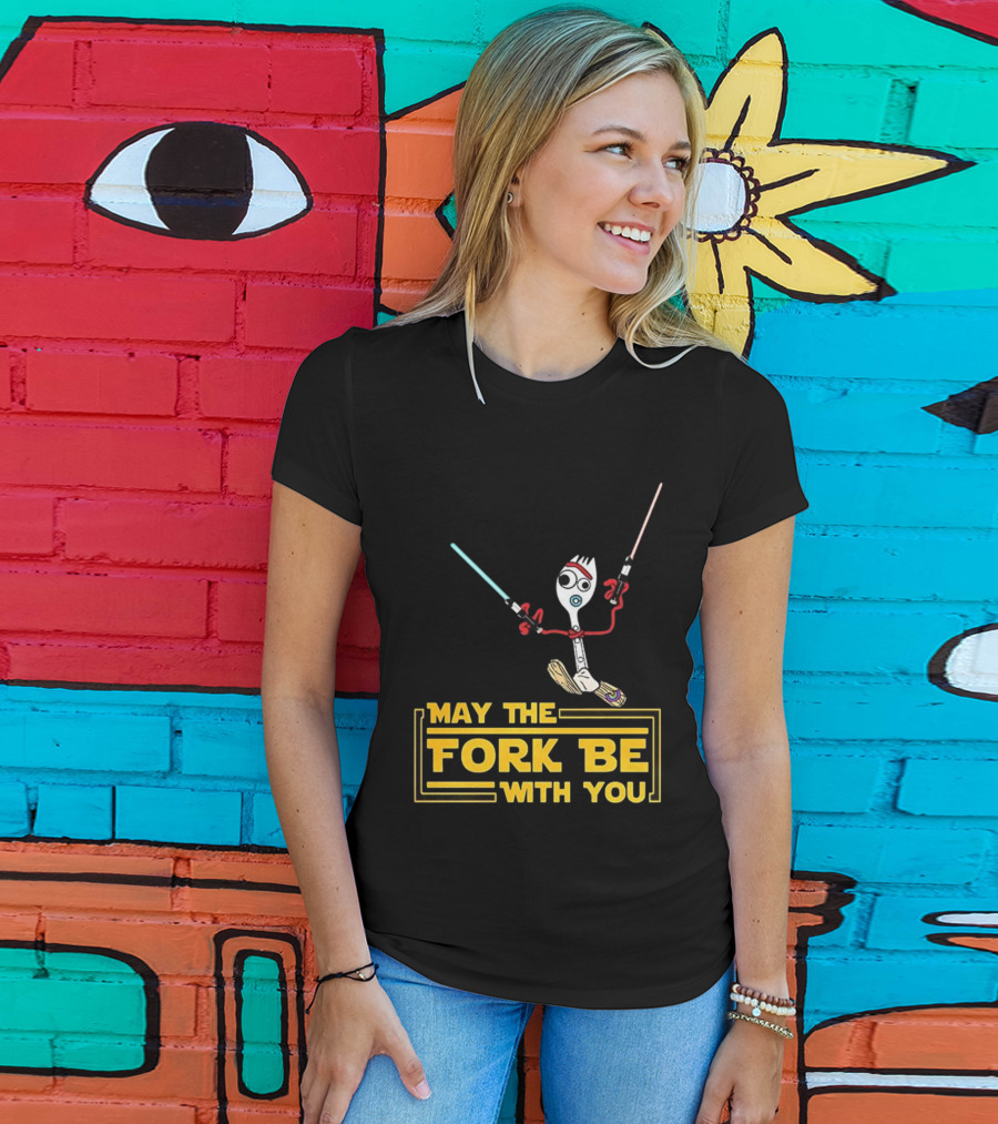 Forky May The Fork Be With You Star Wars Parody T-Shirt