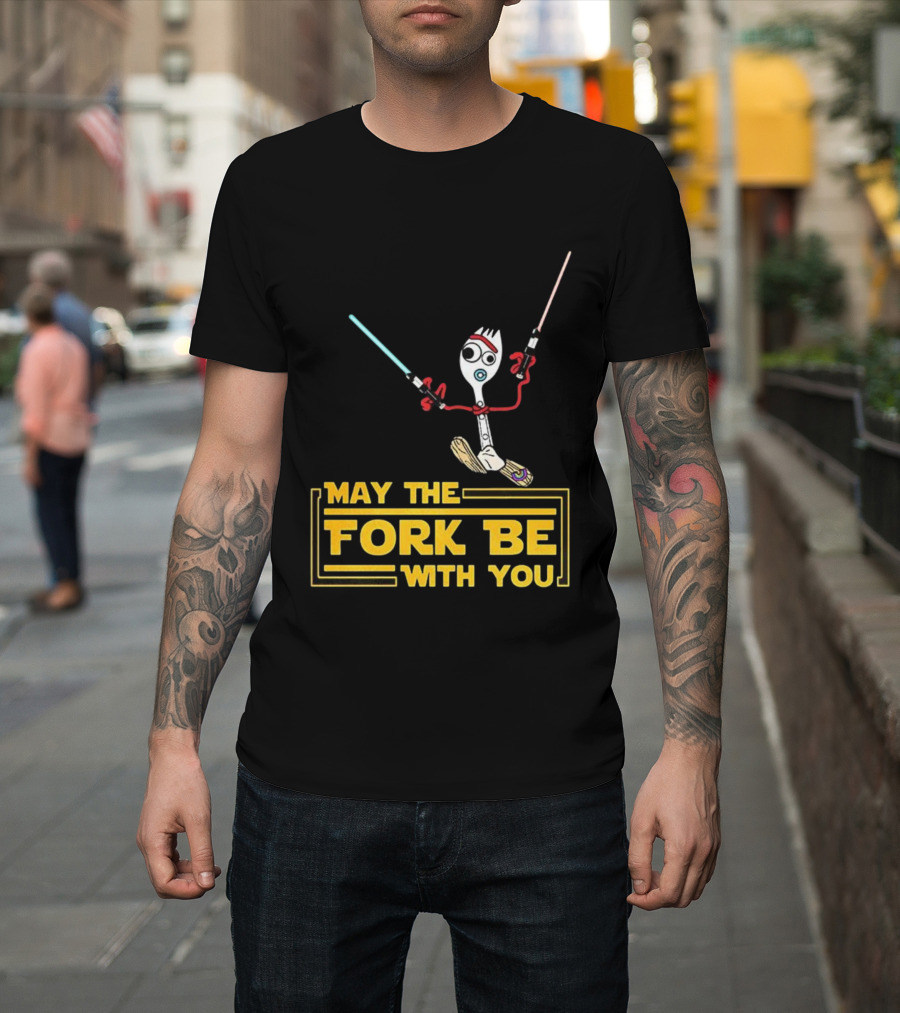 Forky May The Fork Be With You Star Wars Parody T-Shirt