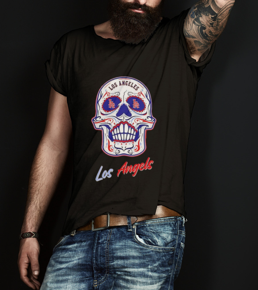 Los Angeles Angels Sugar Skull LA Baseball T-Shirt