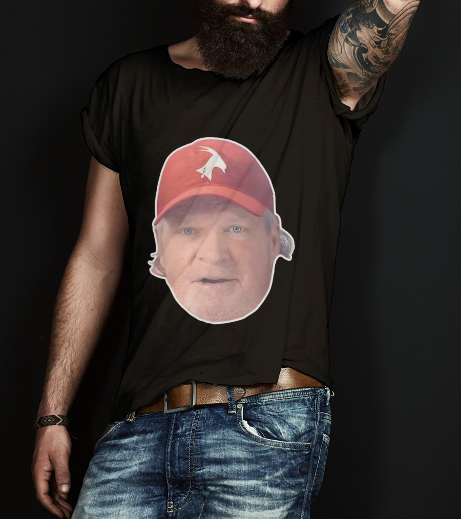 John Kruk Philadelphia Phillies Red Cap With White Goat Icon T-Shirt