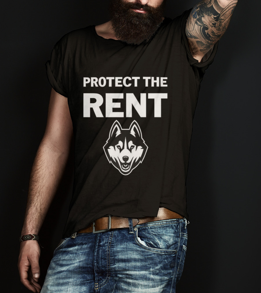 UConn Huskies Protect The Rent Fierce Husky Logo T-Shirt