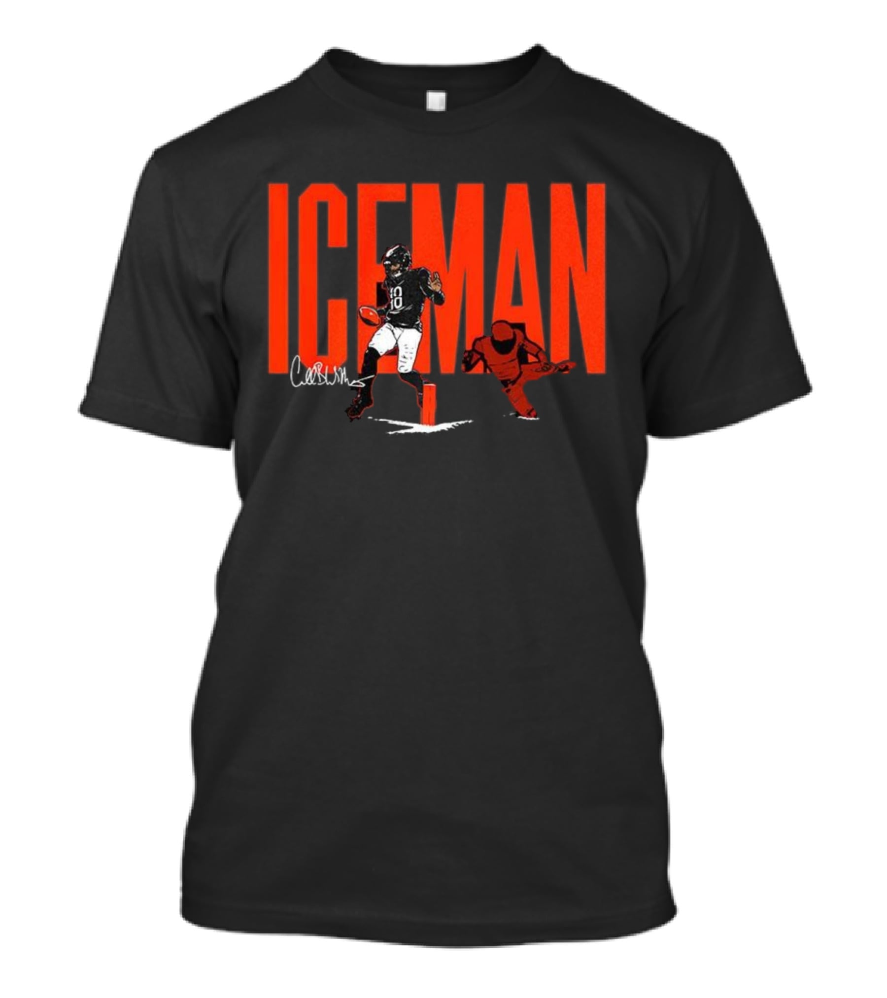 Caleb Williams Iceman Chicago Bears Football 18 Signature T-Shirt