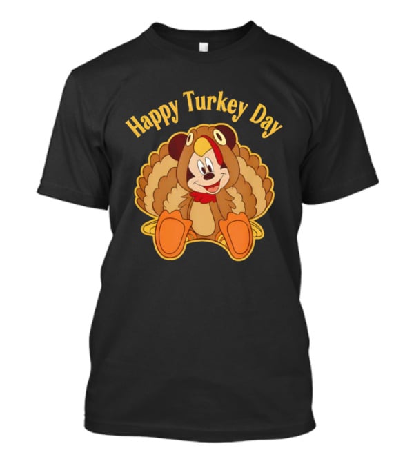 Disney Mickey Thanksgiving Happy Turkey Day T-Shirt