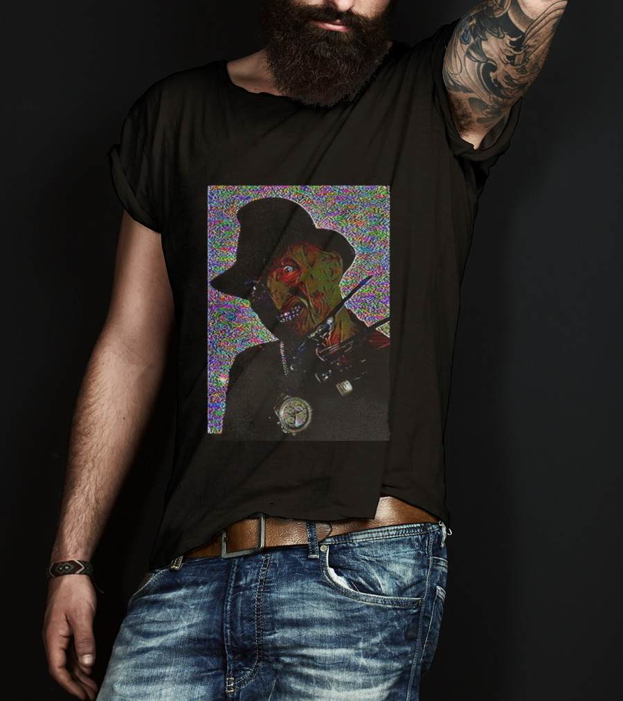 Freddy Krueger A Nightmare On Elm Street Bling Halloween Horror Villain Retro Style T-Shirt