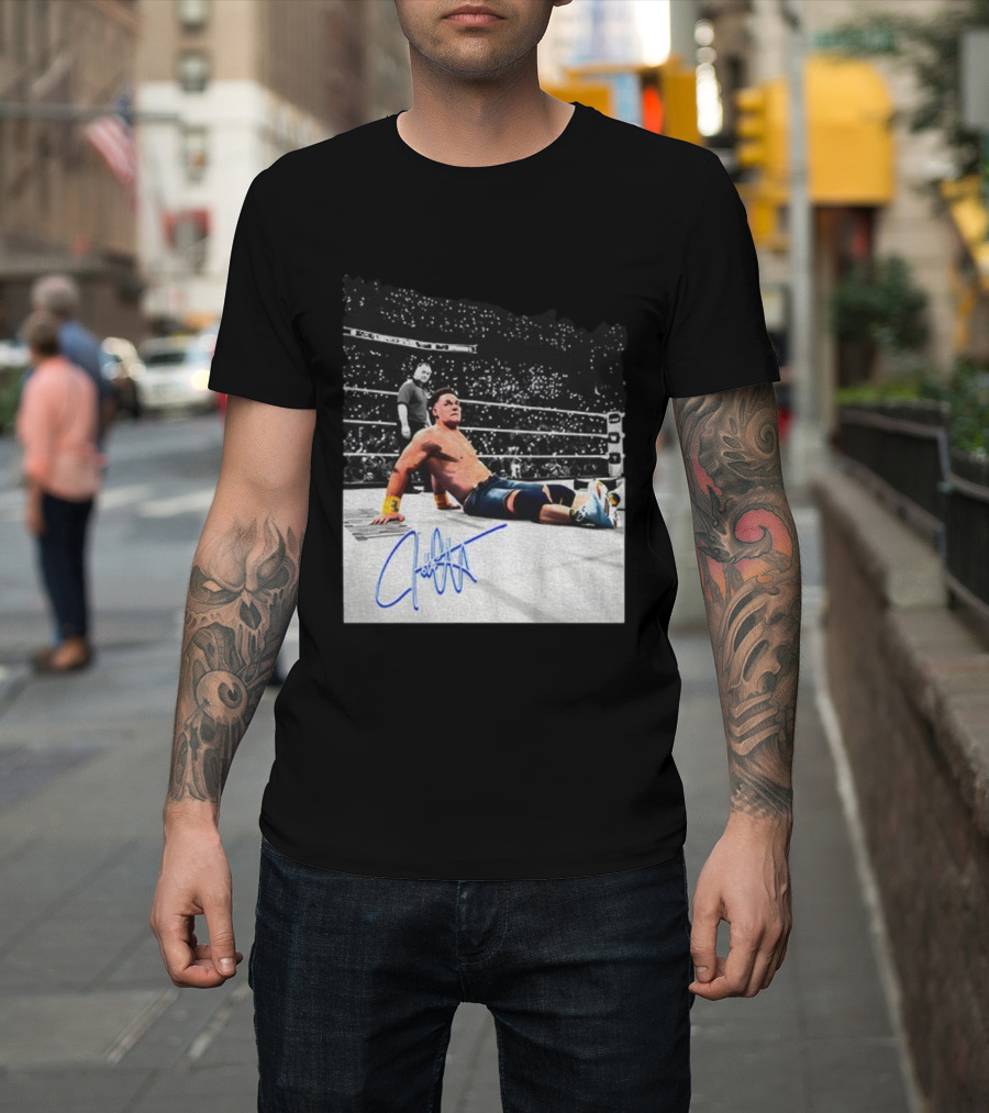 John Cena Autograph Grand-Slam Champion The Last Time Is Now WWE 2025 T-Shirt
