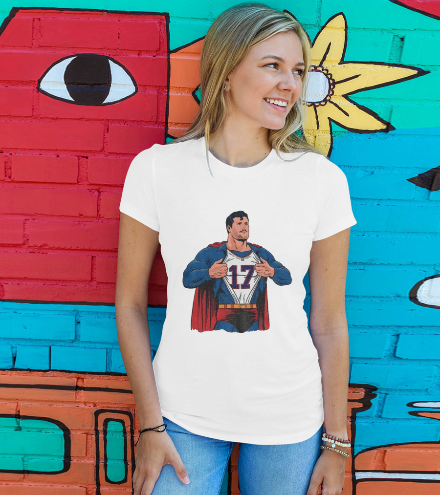 Josh Allen Superhero 17 Buffalo Bills NFL MVP Cartoon T-Shirt
