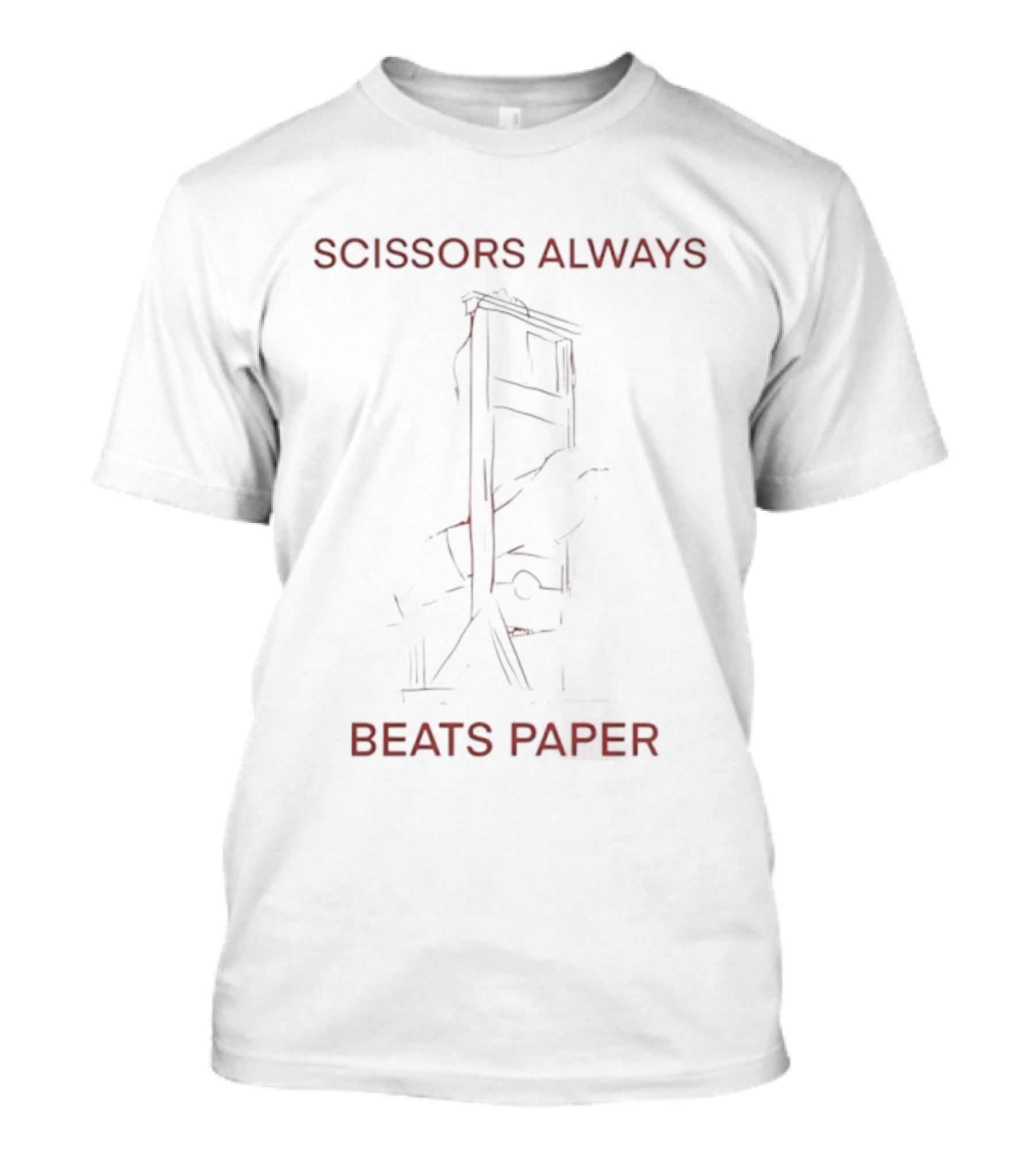 Scissors Always Beats Paper Simple Truth Statement T-Shirt