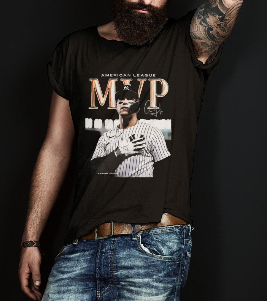 Aaron Judge MVP New York Yankees American League Signature T-Shirt