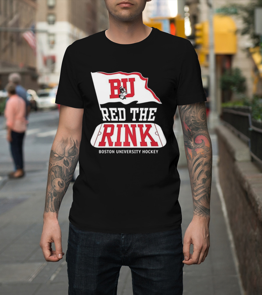 Boston University Hockey BU Red The Rink Event T-Shirt