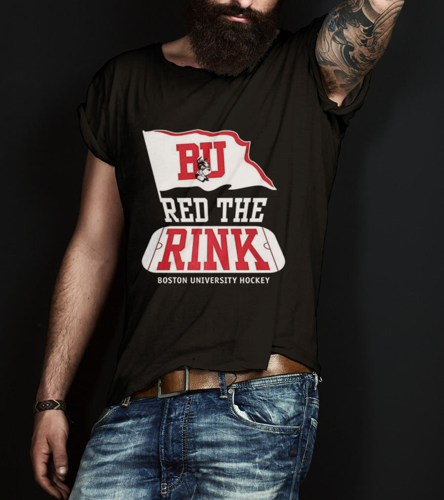 Boston University Hockey BU Red The Rink Event T-Shirt
