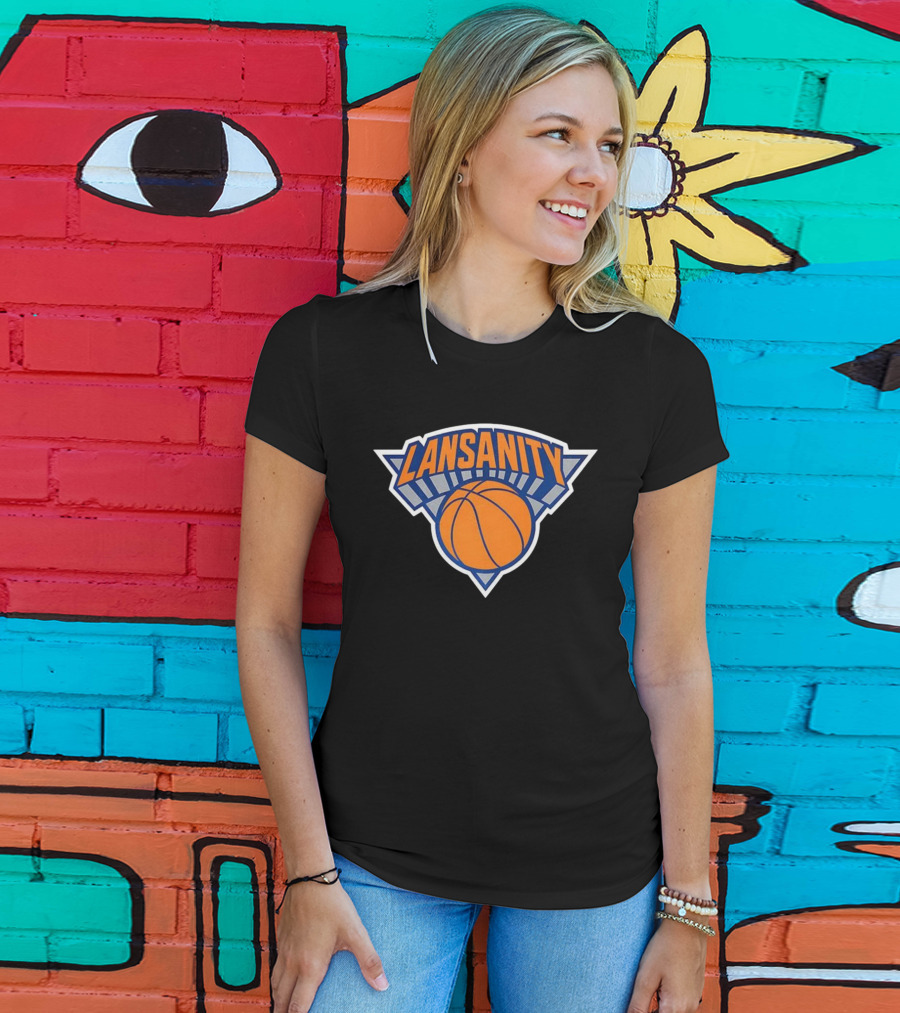 Lansanity New York Basketball Knicks Style Iconic Design T-Shirt
