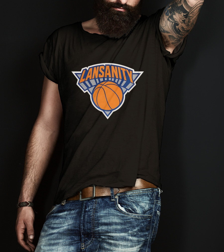 Lansanity New York Basketball Knicks Style Iconic Design T-Shirt
