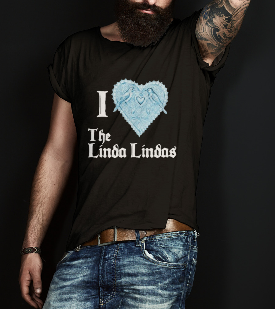 I Love The Linda Lindas Heart With Birds T-Shirt