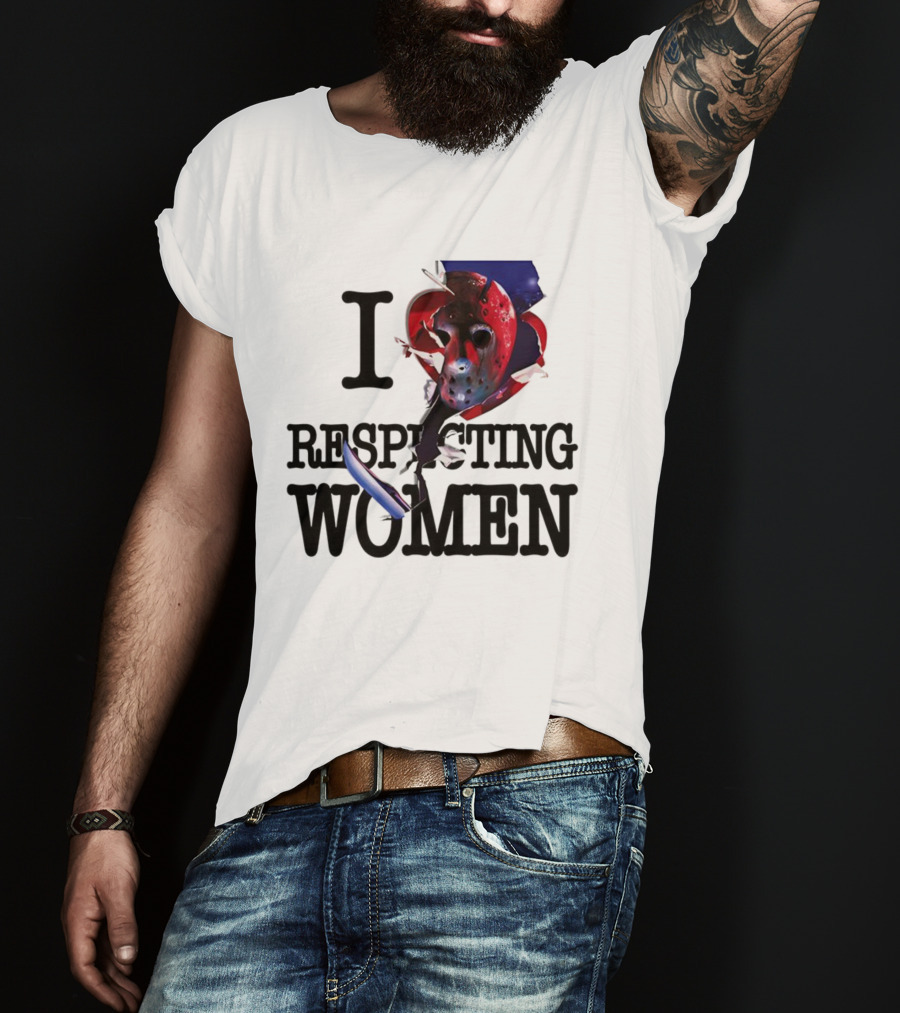 Jason Voorhees I Love Respecting Women Mask Knife T-Shirt