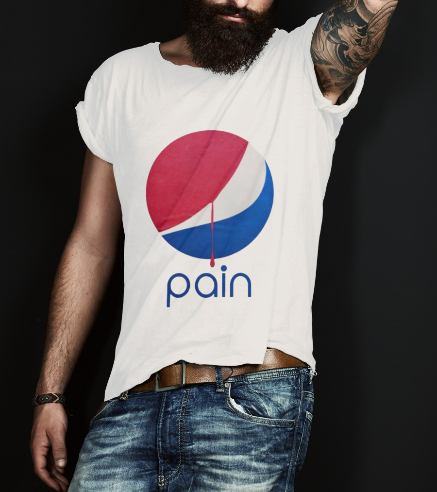 Pain Pepsi Dripping Circle Parody T-Shirt