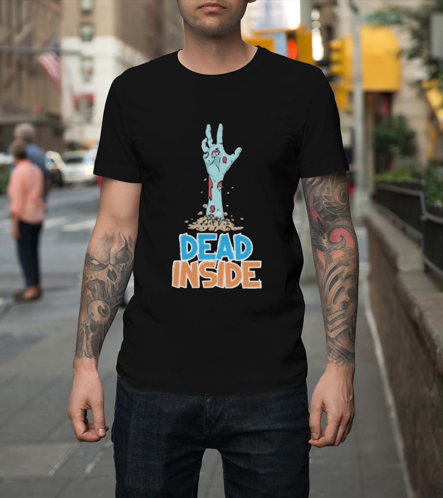 Zombie Hand Rising Dead Inside Halloween T-Shirt