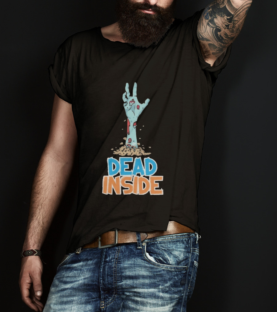 Zombie Hand Rising Dead Inside Halloween T-Shirt