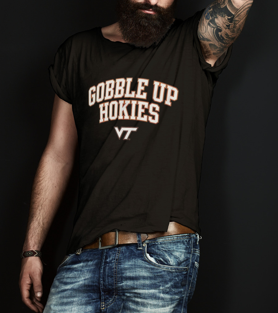 Gobble Up Hokies VT Virginia Tech Hokies Maroon T-Shirt