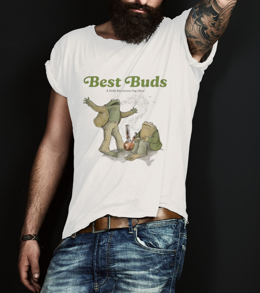 Best Buds A Little Bit Creates Big Ideas Frog Characters With Bong T-Shirt