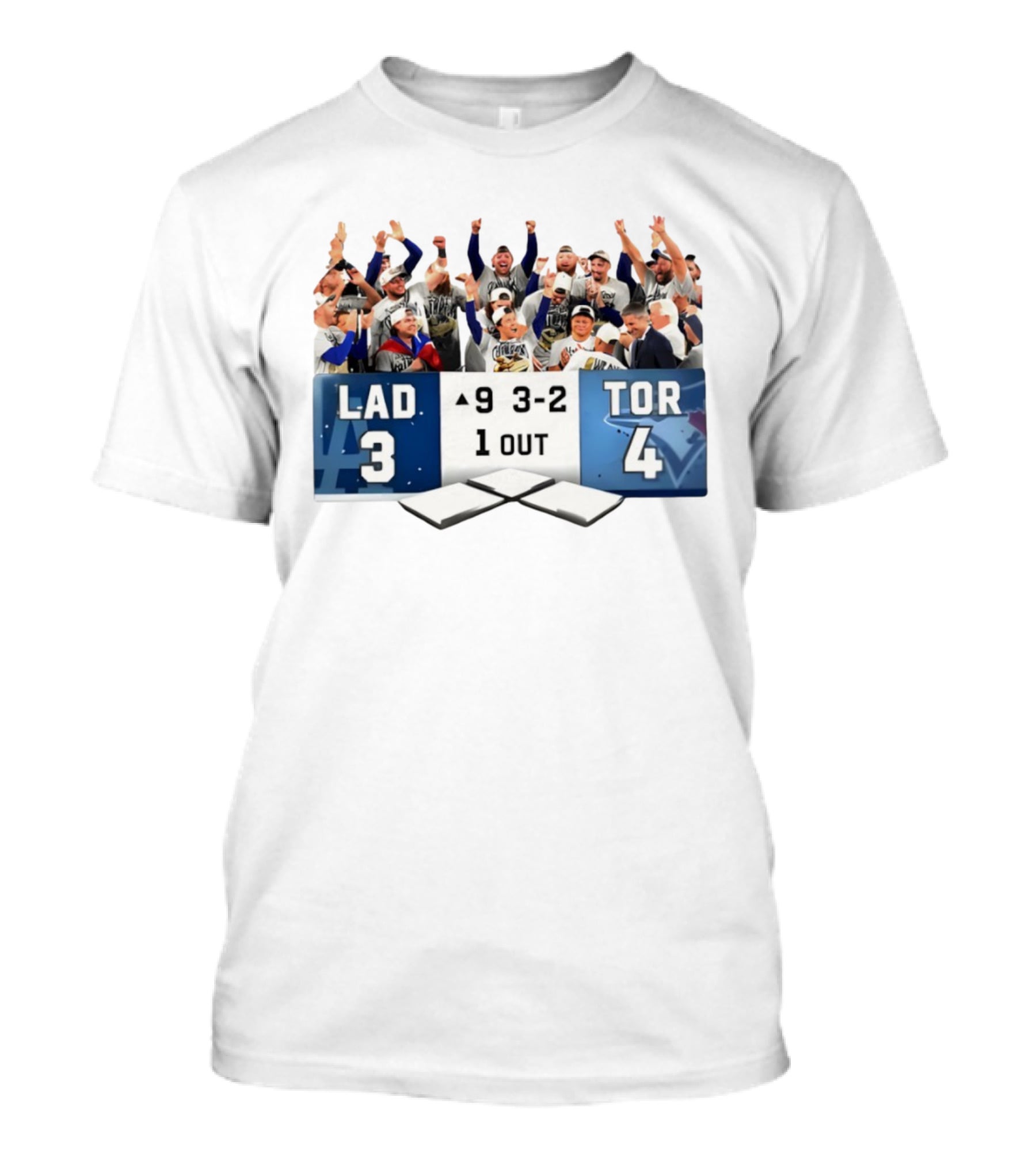 Toronto Blue Jays Champions 4 3 Los Angeles Dodgers 1 Out T-Shirt