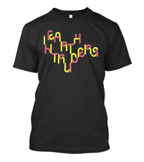 Bjork Earth Intruders Yellow Pink Text T-Shirt