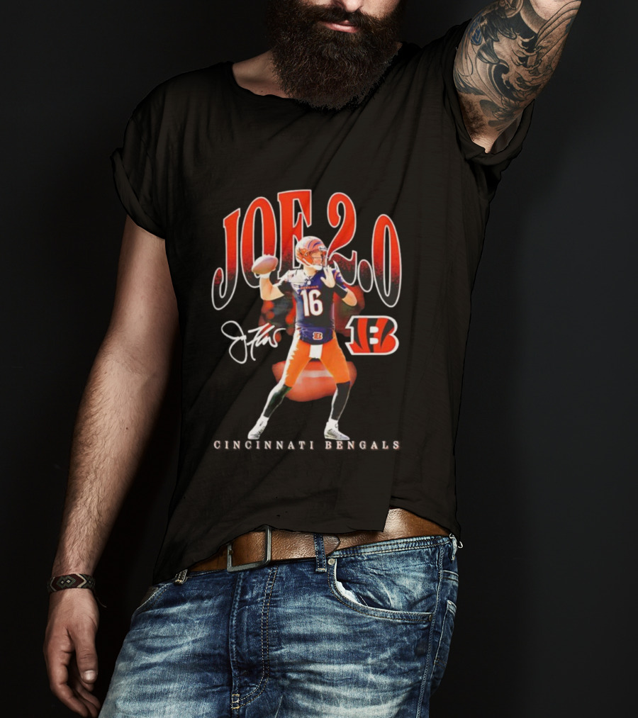Cincinnati Bengals Joe 2.0 Player 16 Hype Signature T-Shirt