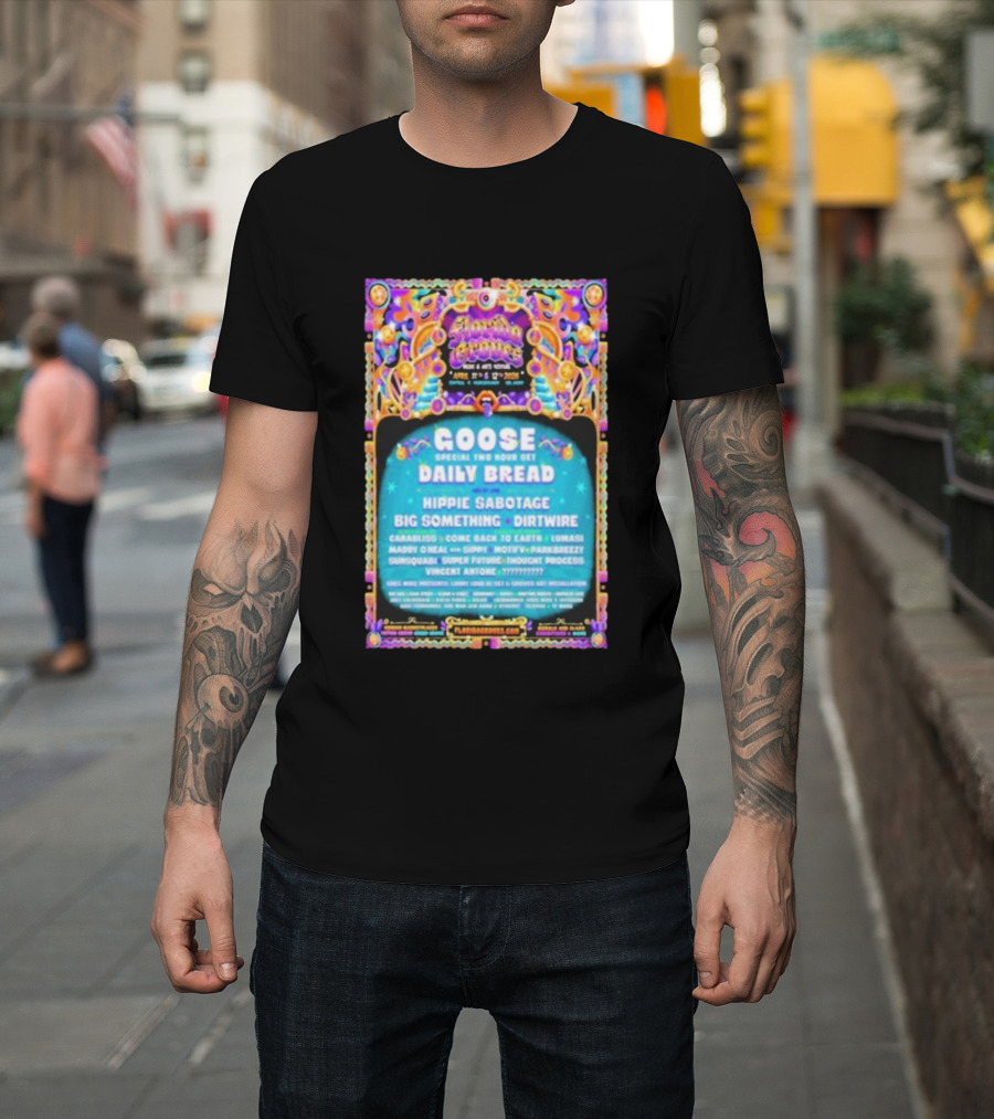 Florida Groove Festival April 11-12 2026 Central Florida Fairgrounds Goose Daily Bread Lineup T-Shirt