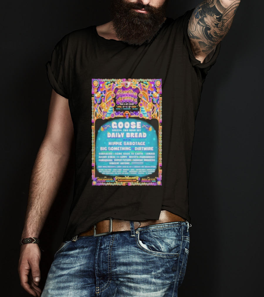 Florida Groove Festival April 11-12 2026 Central Florida Fairgrounds Goose Daily Bread Lineup T-Shirt