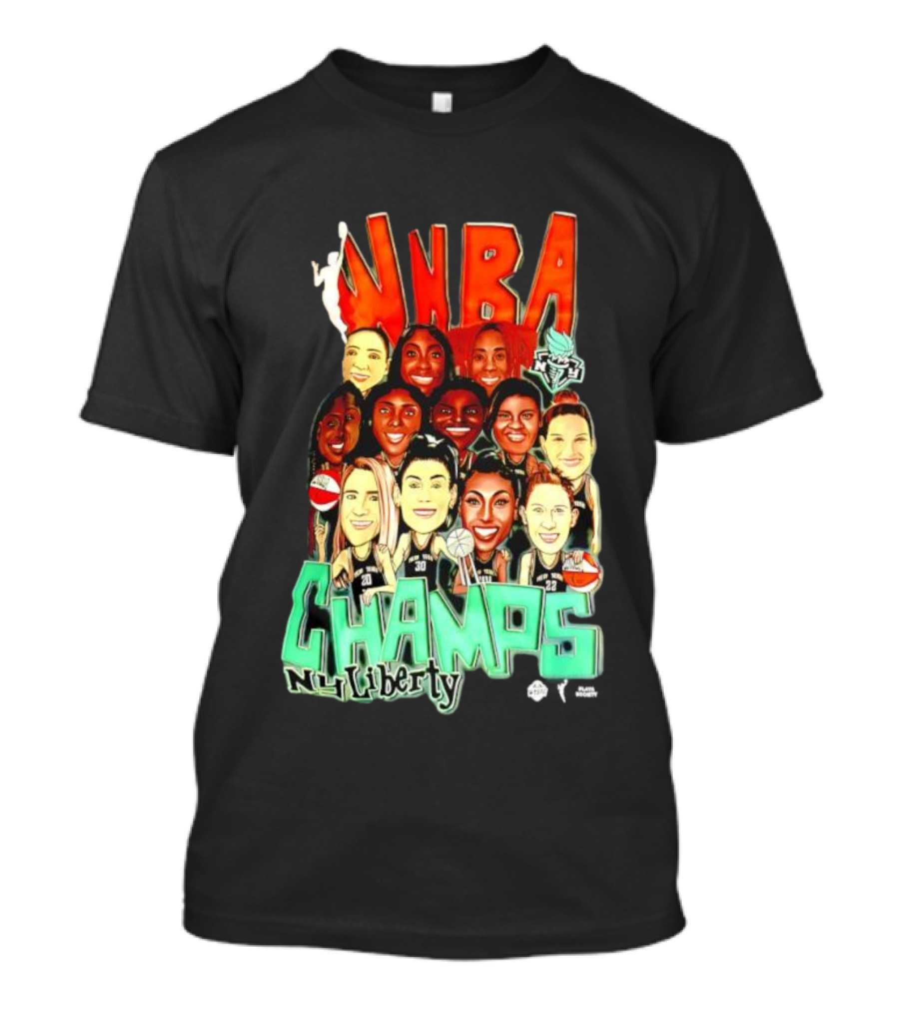 New York Liberty WNBA Champs 2024 Team Celebration T-Shirt
