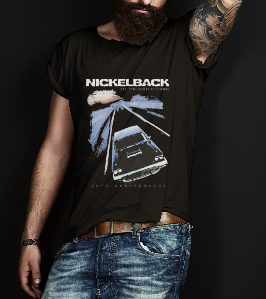 Nickelback All The Right Reasons 20th Anniversary Vintage Car Cover T-Shirt