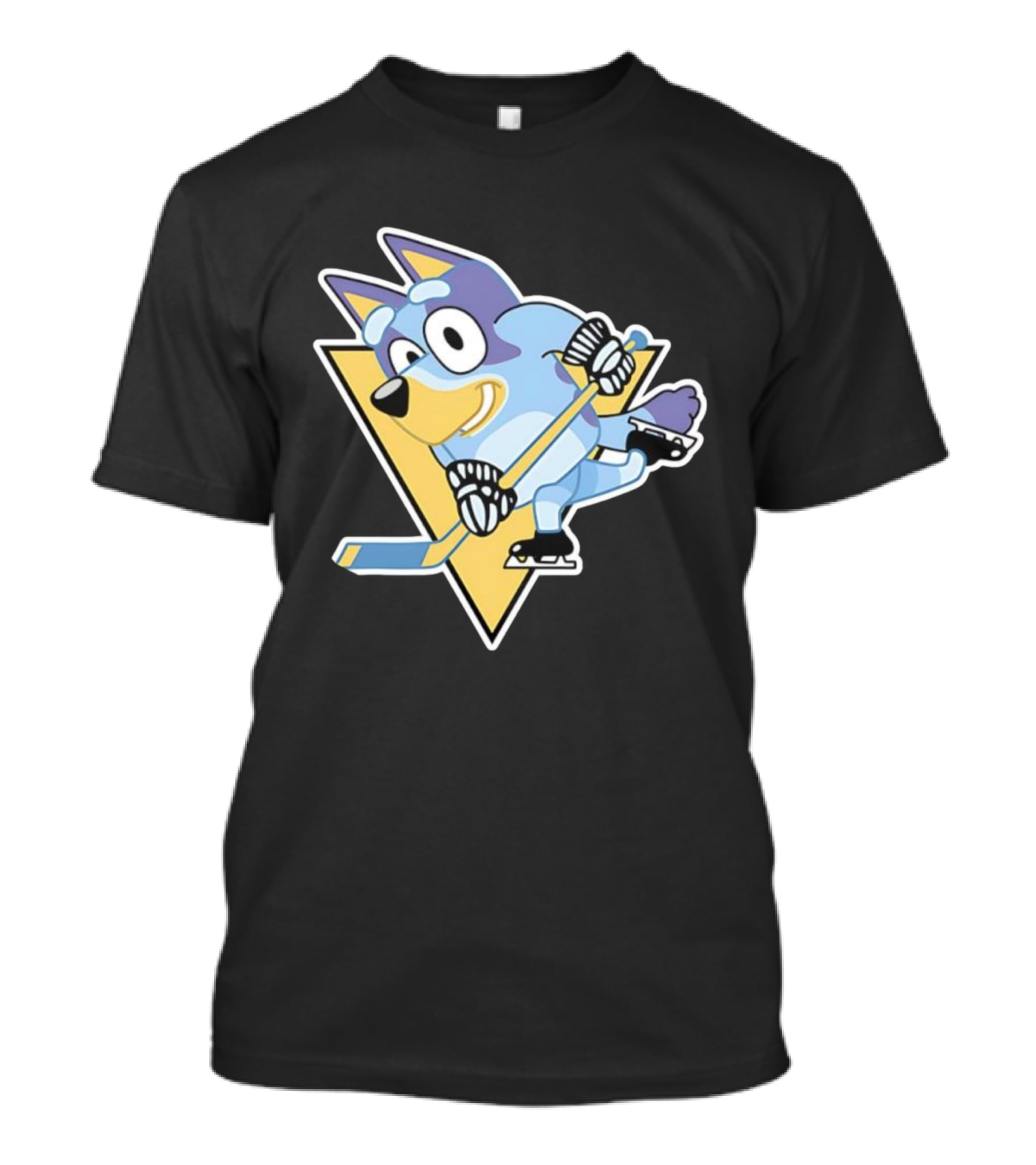 Pittsburgh Steelers Bluey Ice Hockey Crossover T-Shirt