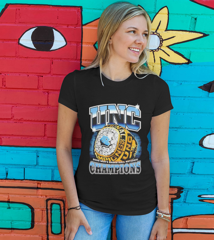 UNC 2005 Men's Basketball National Champions Ring T-Shirt