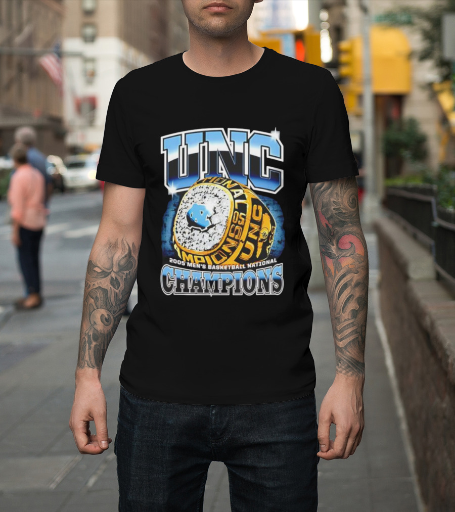 UNC 2005 Men's Basketball National Champions Ring T-Shirt
