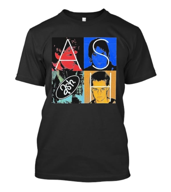 Ash Band Pop Art Style Faces Collage T-Shirt