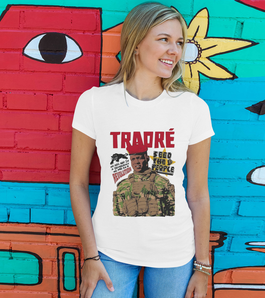 TRAORÉ Revolution Ibrahim Feed The People Burkina Faso T-Shirt